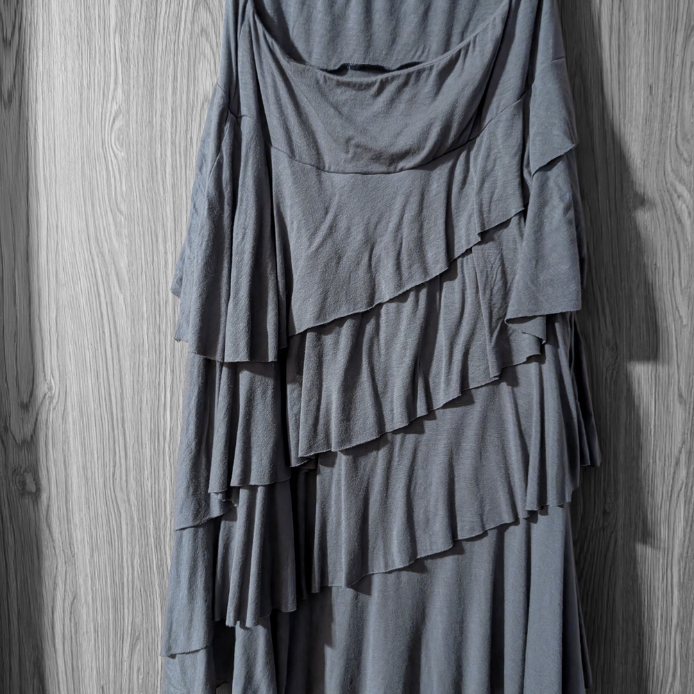 Elegant Gray Layered Mini Skirt